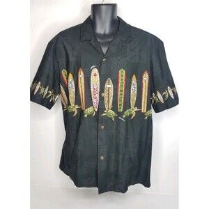 VINTAGE ROYAL CREATIONS Surf Boards Sea Turtles Hawaiian Camp Shirt Size XL